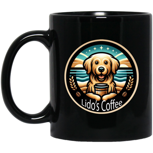 Lido's Coffee 11oz Black Mug
